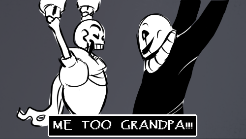 tratserenoyreve:  @sushinfood caught my attention by mentioning grandpa gaster so i whipped this up from this. lmao no i’m not gonna attempt to do wingdings ever again. 