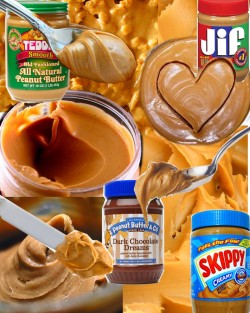 peanutbutterprobs:  eat-run-lovee:  thirtytwohundred:  PEANUT BUTTER!! (requested by running4thehigh)  these collages make my day   gotta have this on my blog!