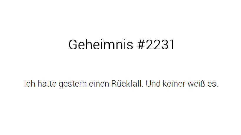 WAS IST DEIN GEHEIMNIS?