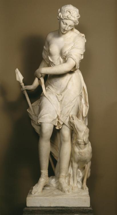 the-evil-clergyman:A Companion of Diana by Jean-Louis Lemoyne (1724)