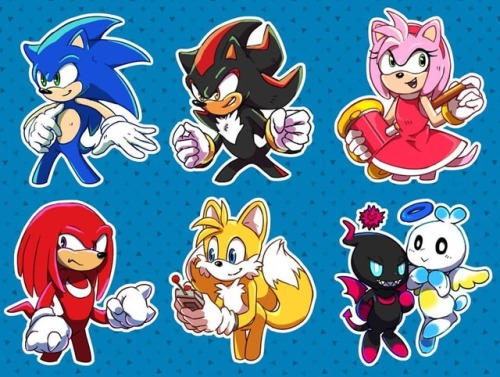 This ew sticker set is complete and will be available at Goldnova! #sonicthehedghog #sonic #stickers