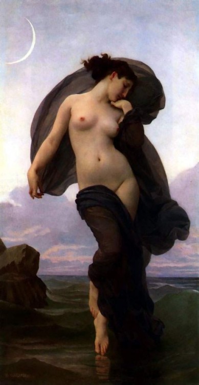 ghostkiddo:Humeur Nocturne and La Nuit by William-Adolphe Bouguereau.