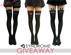 syndromestore:  Tights Giveaway! by SYNDROMEStore: http://syndrome.storenvy.com/ Rules: ♡ Must follow syndromestore and catherineanh ♡ Reblog this as many times as you want (1 reblog = 1 entry) ♡ Likes and giveaway blogs do not count as an entry