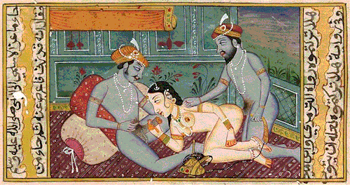 erotic-art-history: Today’s piece of historic erotic art comes to us from India in the late 19