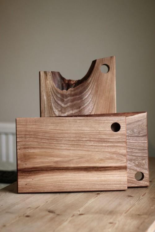 headandhaft: “The shape and style of the boards is usually dictated my the piece of wood, high