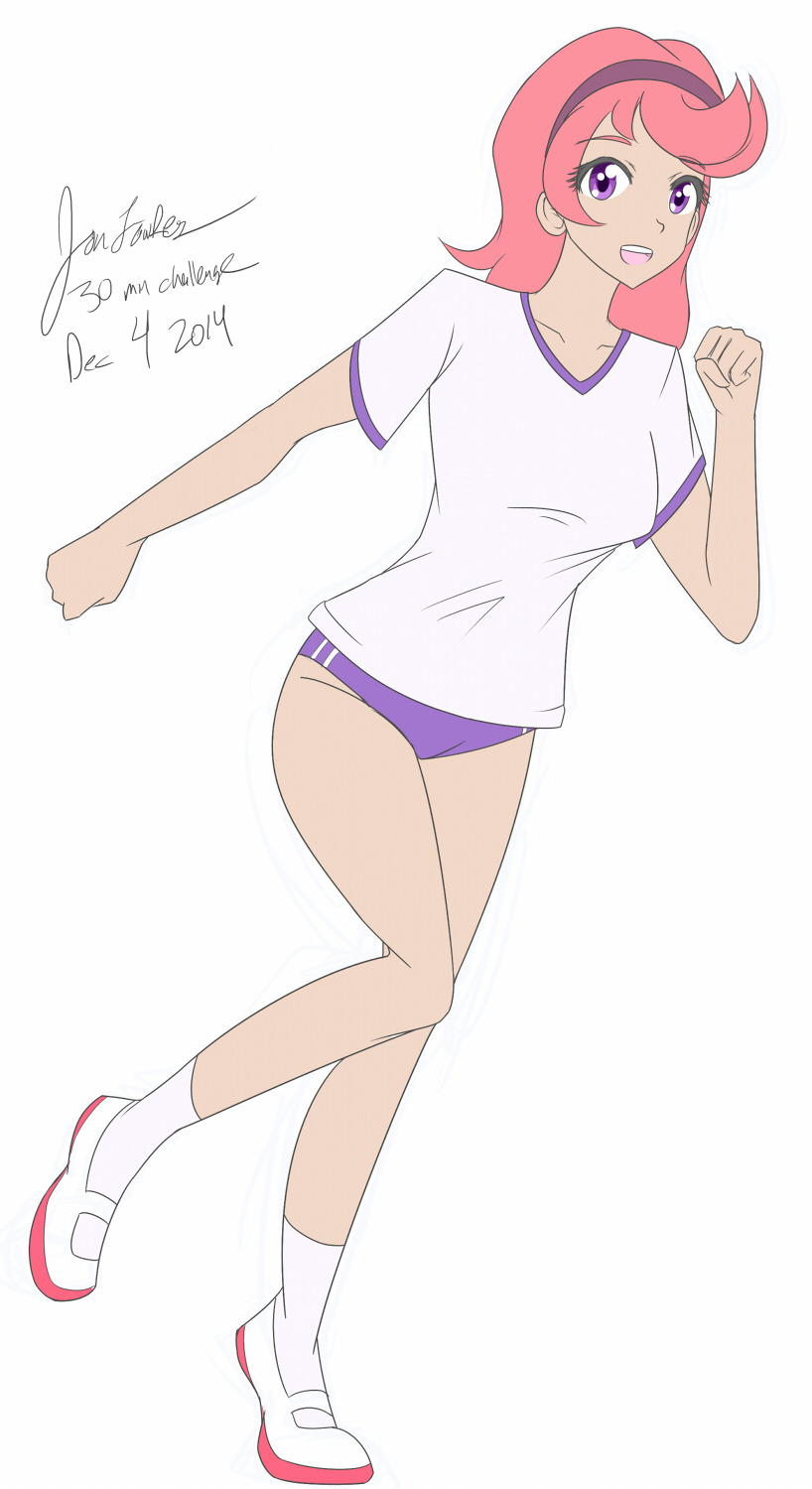 30minchallenge:  Quick Draw appears to be some sort of time traveling japanese gym