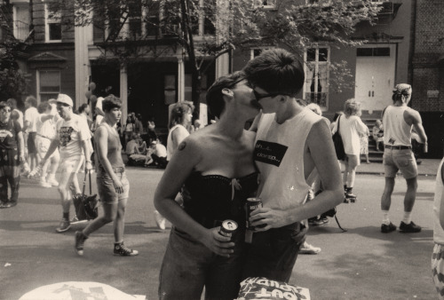 monocultureshock: My two moms at an lgbt pride event in New York, 1990