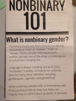 Spencerofspace:  Since I’ve Been Getting A Lot Of Questions About Being Non-Binary,