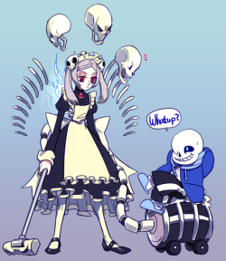 slbtumblng:  clxcool:  nut-universe:  Skull girls &amp; Undertale crossover fanart  @slbtumblng and @mkbusterLook at the last one. They’re getting along quite well.   I’ll ship the last two.   yes! X3