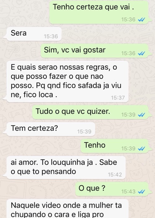 fodeminhanamorada: maridomanso: cornodabaixinha: Papo top do marido com a esposa Adoro adooooooro
