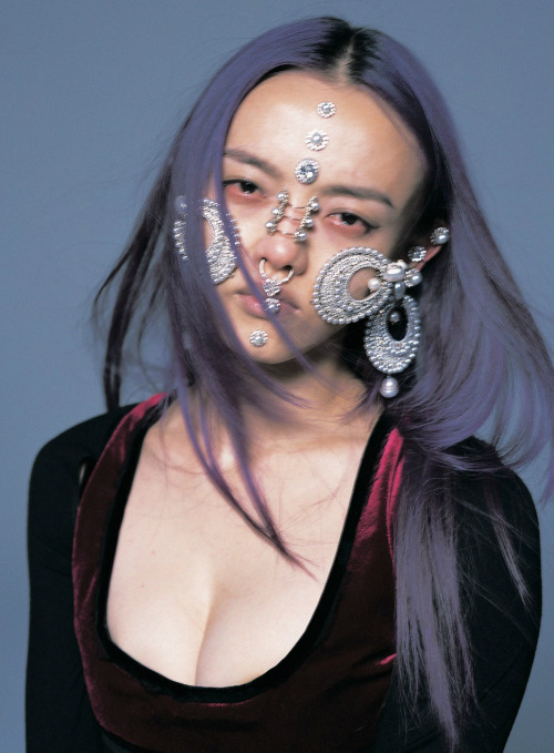 bvlgaria:  Rila Fukushima by Nobuyoshi Araki Dress and jewelry: Givenchy F/W 2015/16 Dazed Winter 2015/16 