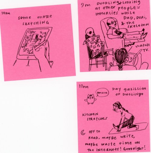 From hourly comic day yesterday, 2.1.22…yes, I did lay them out backwards on the scanner so t