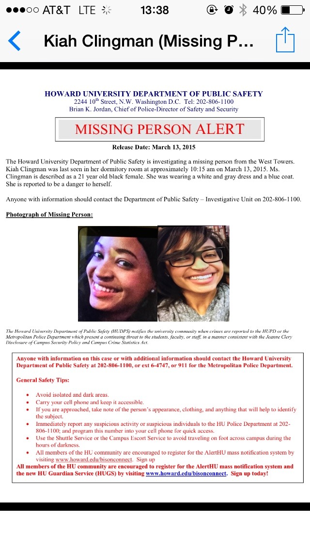 beautiful-ambition:  SIGNAL BOOST!!  Howard University fam and anybody living in