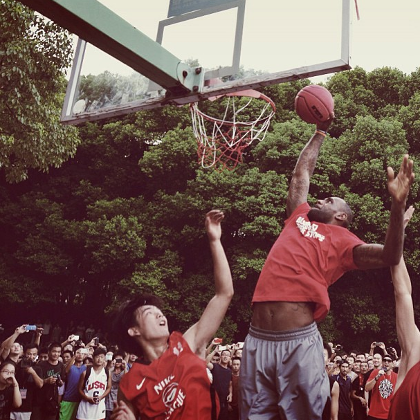 fuckyealebronjames:  King of all courts. #summerisserious nikebasketball 