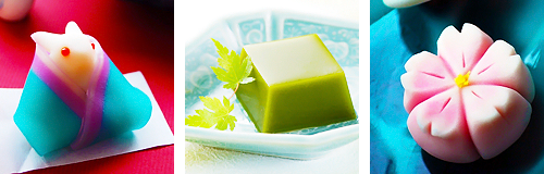 Wagashi (和菓子) is a traditional Japanese confectionery which is often served with tea. Wagashi are co