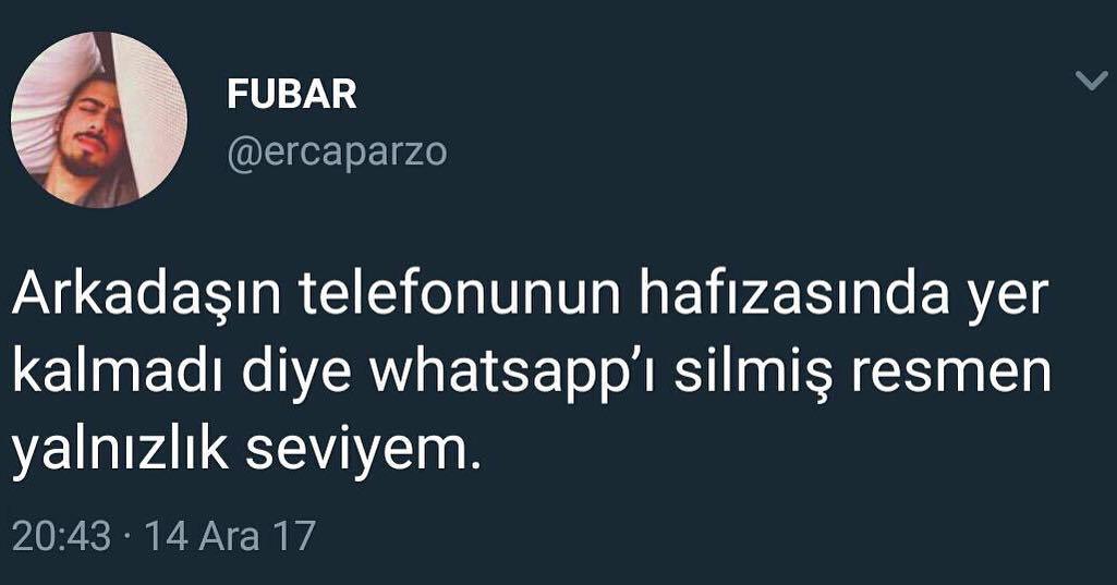 FUBAR
@ercaparzo
Arkadaşın...