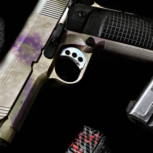 DoubleStar #1911 with Carraigín camo and a splash of purple… kinda sassy. Don’t forget 