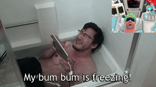 merkiplier:  Impossible Challenge: Ice Bath [x]  &ldquo;My bum bum is freezing!&rdquo;