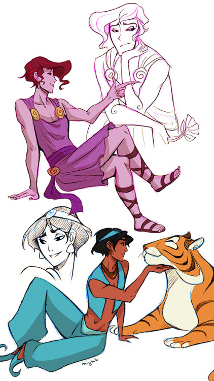 miyuli:I’ve been spamming twitter with my silly Disney/Pixar genderbending sketches so I thought I’d