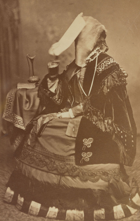 cultes-des-goules: Albumen photograph of Sarah Helen Whitman as a medium c.1853-78