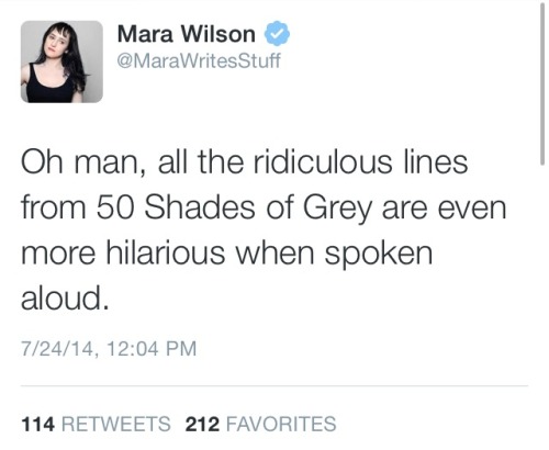 cleolinda:  cinematicnomad:  apparently e.l. james called former child star mara wilson (matilda) a “sad f**k” for critiquing the 50shades books a while ago and now there’s a feud. i love it.   