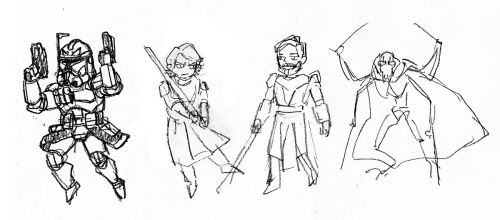 The Clone Wars doodles