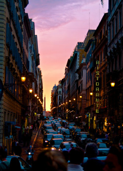 travelthisworld:  Sunset on the Streets of