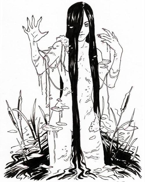 #inktober no.1! #swamp #demon #dryad #inktober2017 #inktoberday1 #yegartist