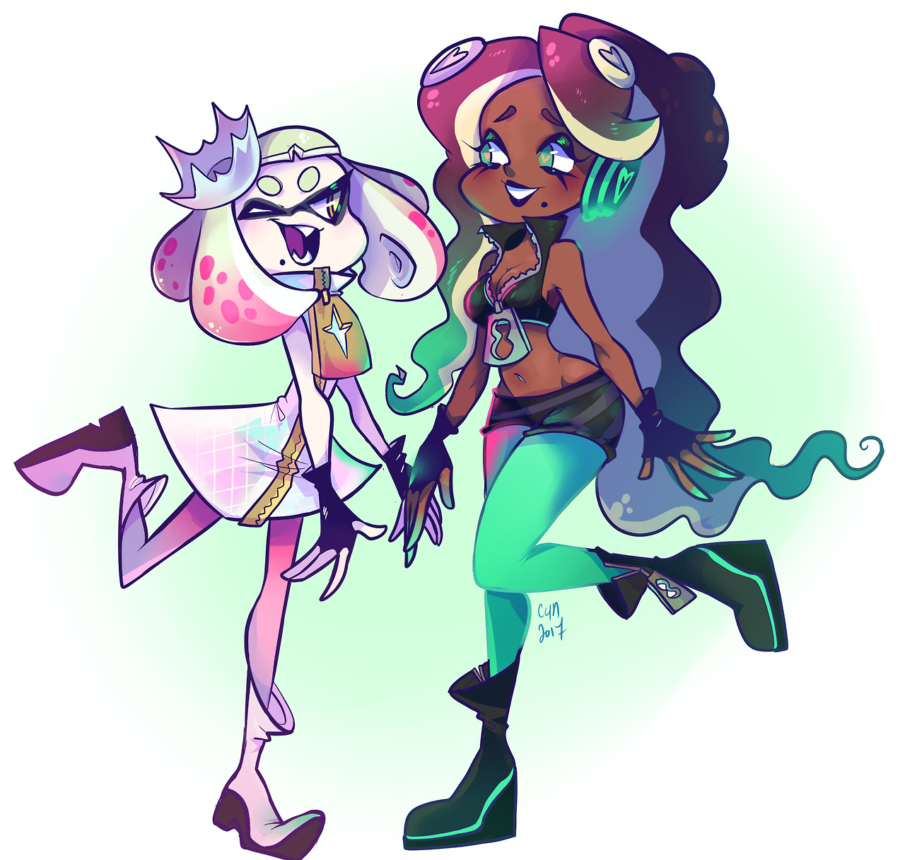 rringabel:finished the sketch i posted a few days ago!  @slbtumblng cuties~ ;3