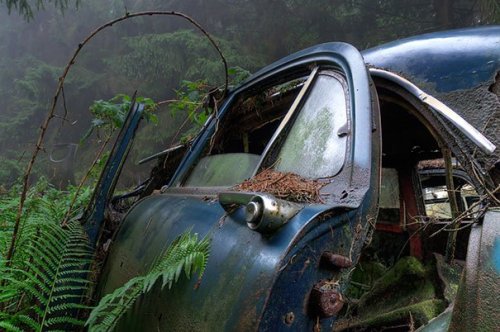 nathaliaarcher:This Abandoned Traffic Jam Has Been Sitting Here For 70 Years And It’s Stunning. (x)R