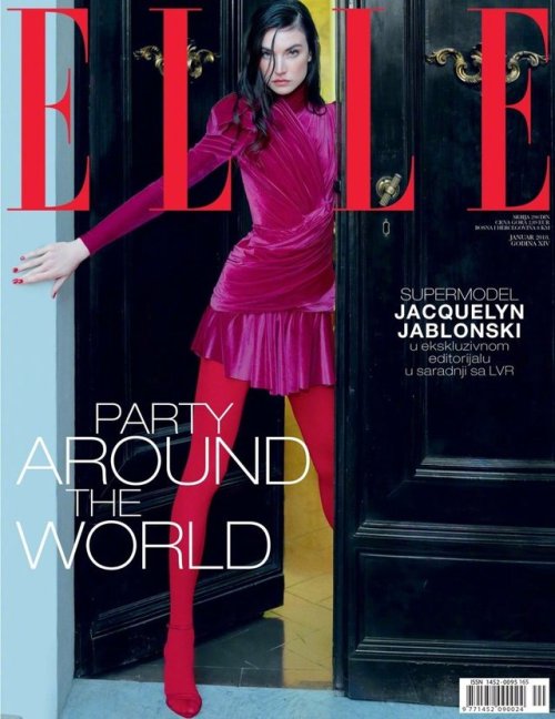 worldwidefashion: ‘PARTY AROUND THE WORLD’ Jacquelyn Jablonski for ELLE Serbia — January 2019. Photo