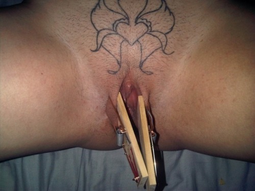 amiespicks:  An old punishment!!! Reblog and like if you want more of me!!  I love comments!!!  Nice pussy tat
