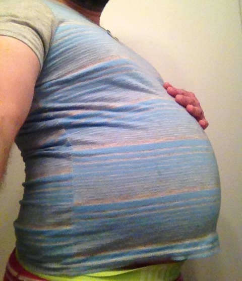 gainer-cub:  Before and after stuffing. So full 