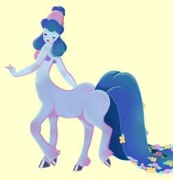 helenwheeels:  I drew a Centaurette from Fantasia. I used to love them so much, I wanted to be one. This was a lot of fun, so there may be more, we’ll see.  