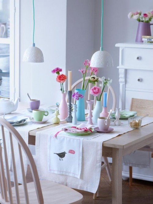 Springtime-Themed Dining Rooms