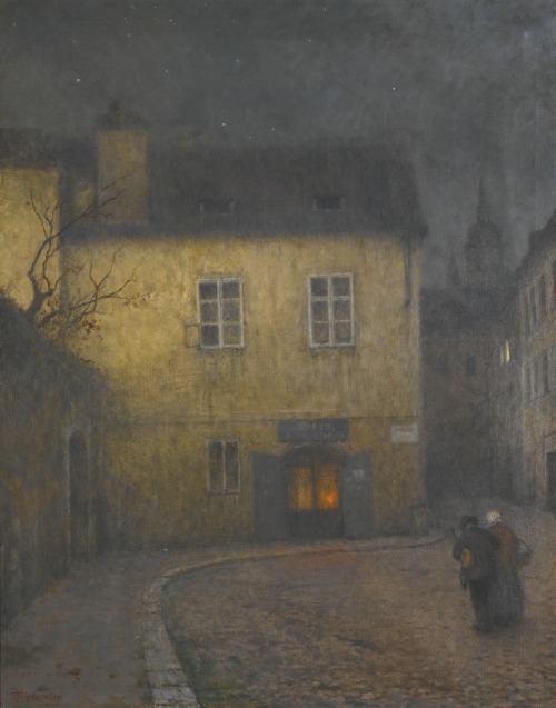 Jakub Schikaneder (1855–1924): A Street Corner in Prague, c.1900–10.