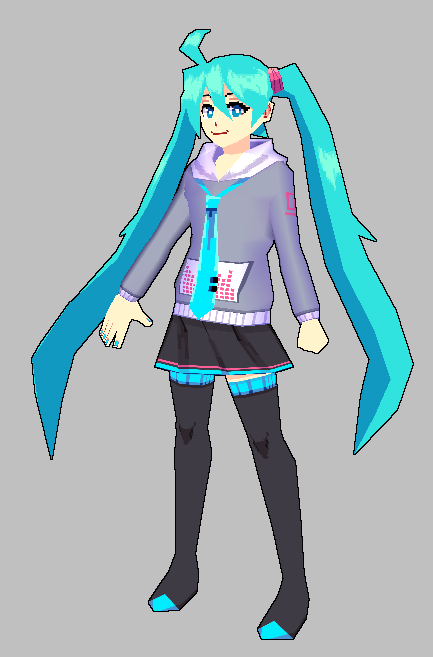 a model I did based on a miku design by @secret-sans for a song by @matrixmariox! please check out t