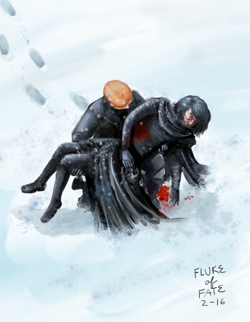 flukeoffate:Snow Rescue by FlukeOfFateI’m not much of a digital painter but I tried my best.  I hope