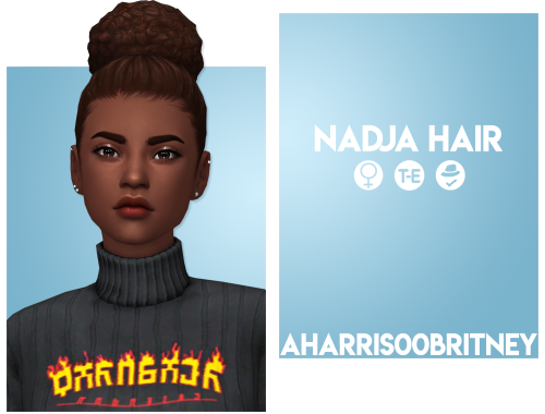 aharris00britney:Nadja HairSimple bun using the new update bun + hairline :) anyone get the name ref