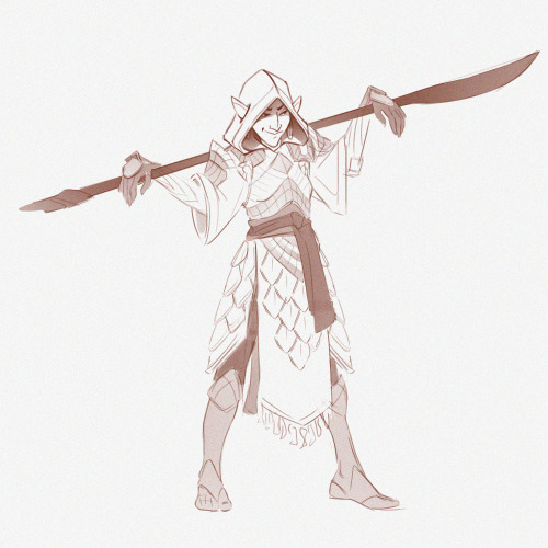 My Lavellan in her battle armor. Brought directly from Elvhenan.It creaked like hell and petrified s