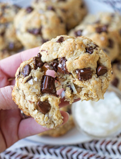 lustingfood:  COCONUT OIL OATMEAL CHOCOLATE CHIP COOKIES 