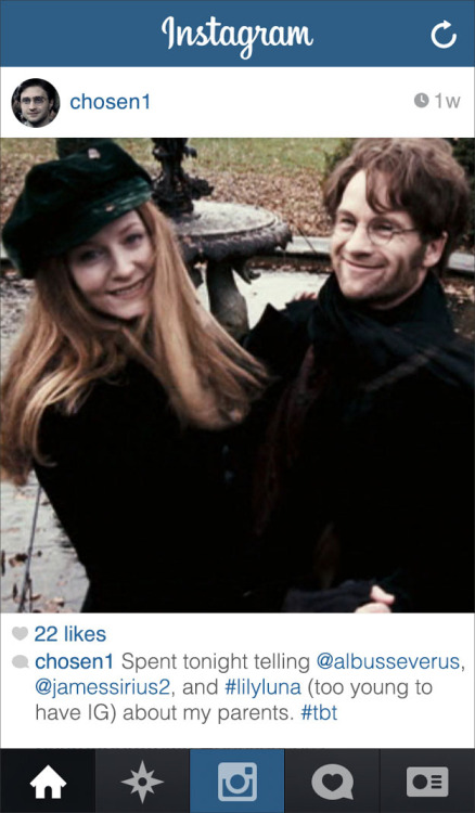 buzzfeed:  If present day Harry Potter had an Instagram, he would be such a dad about it.  