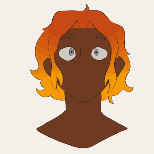 an animated GIF of my oc Keninas head, spinning in a loop