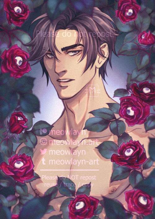 meowlayn-art: [Fanart, Mystic Messenger] - Jumin and the creepy rosesThis one took quite a bit of ti