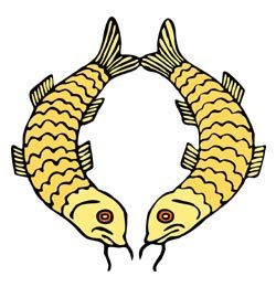 The two golden fish symbolize good luck and fortune, courage and fearfulness to face the ocean of sufferings. To be able to swim freely like a fish in the water.