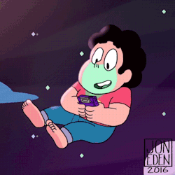 joneden:  Steven Floats with a Game Boy Close