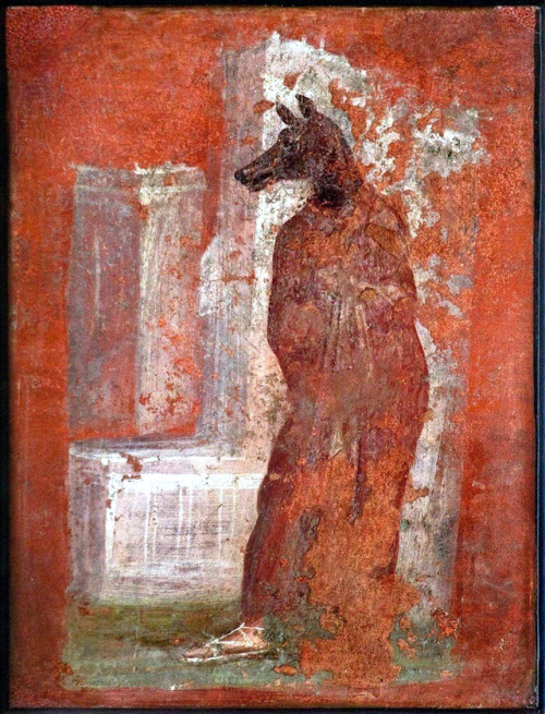 fromthedust:Priest Wearing the Mask of Anubis Temple of Isis — Villa dei Misteri, Pompeii - II BCE