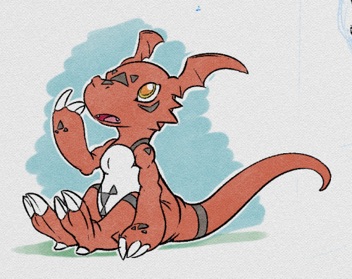 thazumi:Guilmon SKetches