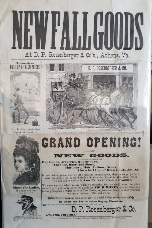 D.P. Rosenberger &amp; Co. New fall goods at D.P. Rosenberger &amp; Co&rsquo;s., Athens, Va. : grand