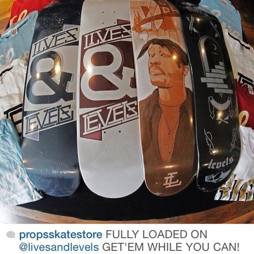 @propsskatestore now stocking #livesandlevels ! Chyeeeaaahh